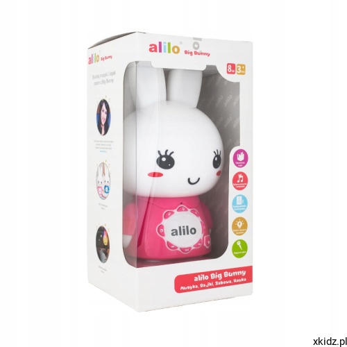 Alilo Big Bunny G7C różowy - zestaw z kartą Micro SD i przewodem Micro USB