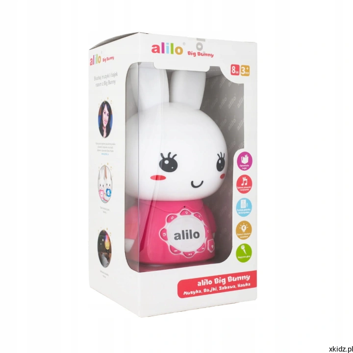 Alilo Big Bunny G7C różowy - zestaw z kartą Micro SD i przewodem Micro USB