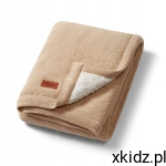 Babyono Kocyk bawełniany z ociepleniem 75x100 cm beżowy 1659/02