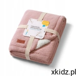 Babyono Kocyk bawełniany z ociepleniem 75x100cm różowy 1659/01