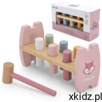 Viga PolarB Drewniana Przebijanka z młoteczkiem Lisek pink 12M+