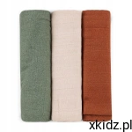 PETITE&MARS Pielucha muślinowa Moussy 3szt zestaw pieluszek Earth tones