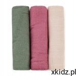 PETITE&MARS Pielucha muślinowa Moussy 3szt zestaw pieluszek Rainbow tones