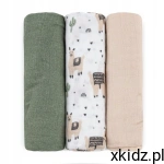 PETITE&MARS Pielucha muślinowa Moussy 3szt zestaw pieluszek Lama Vibes