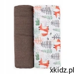 PETITE&MARS Misty otulacz z muślinu bambusowego 120x120 2szt Forest Fox