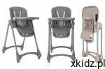 Lorelli Krzesełko do Karmienia Składane Regulowane z Tacką TummyTime Grey