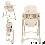 Lorelli Krzesełko do Karmienia Składane Regulowane z Tacką TummyTime Beige