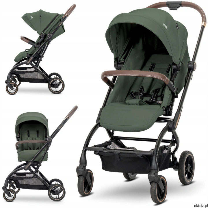 Wózek spacerowy Lorelli Makaya Green - widok całego wózka w kolorze zielonym