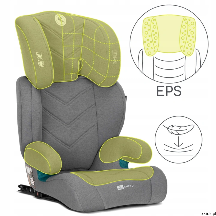 Fotelik Lorelli Speed GT Grey - system ochrony bocznej SIP z pianką EPS