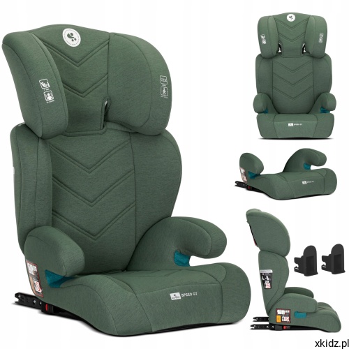 Fotelik Lorelli Speed GT Green i-Size 100-150 cm - widok całego fotelika w kolorze zielonym