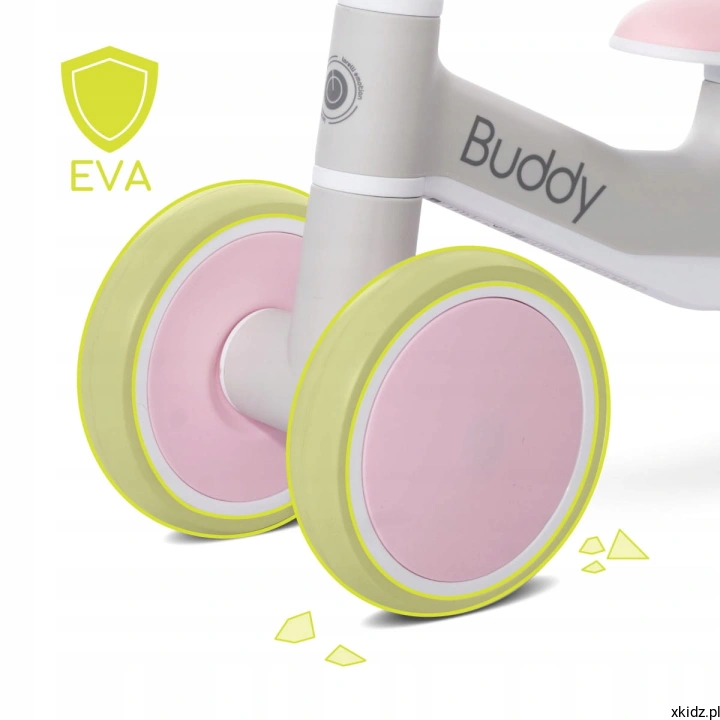 Rowerek Lorelli Buddy Pink - bezobsługowe koła z pianki EVA i TPR
