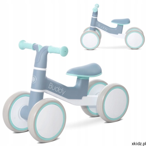 Rowerek biegowy Lorelli Buddy Blue - niebieski jeździk 2w1 na czterech kołach