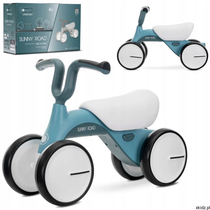Rowerek biegowy Lorelli Sunny Road Blue petrol - jeździk dla dzieci 12-36 miesięcy