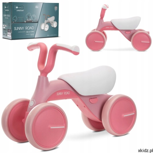 Rowerek biegowy Lorelli Sunny Road Pink - różowy jeździk dla dzieci 12-36 miesięcy
