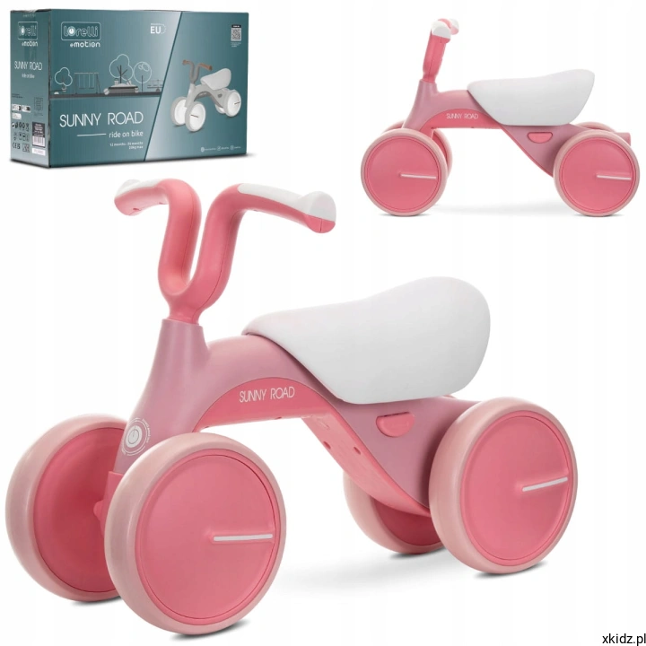 Rowerek biegowy Lorelli Sunny Road Pink - różowy jeździk dla dzieci 12-36 miesięcy