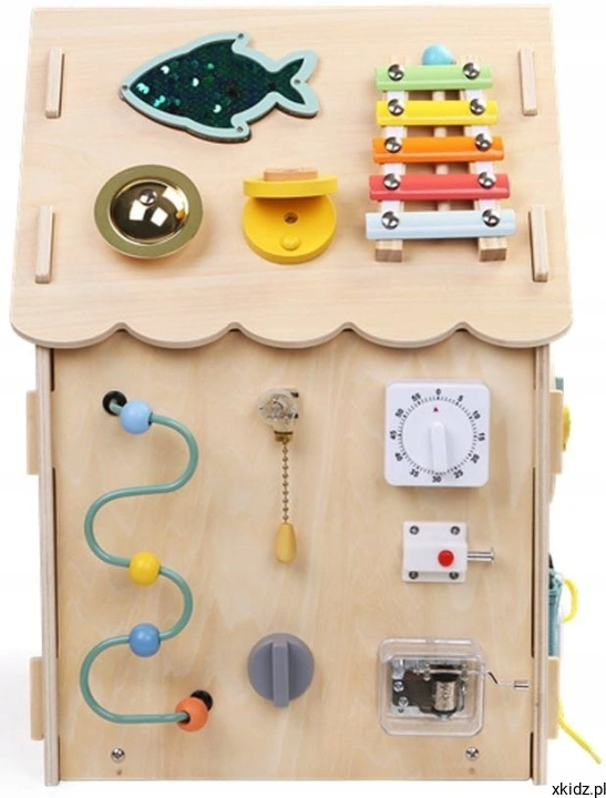 Domek Montessori LED Baby Mix natural - kompaktowe wymiary 45 na 30 na 30 cm