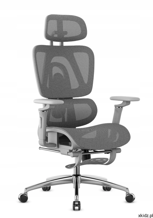 Fotel biurowy Mark Adler Expert 7.9 Grey - widok całego fotela w kolorze szarym