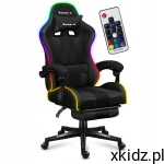 Huzaro OBROTOWY Fotel Gamingowy Z PODNÓŻKIEM dla Gracza FORCE 4.7 RGB Mesh