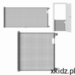 TULANO Rozwijana BRAMKA na drzwi schody do 180 cm Guardian 1.8 Grey