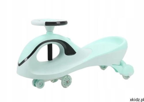Jeździk grawitacyjny Baby Mix G-Force LED miętowy - widok całego pojazdu z boku