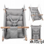 TULLANO Leżaczek Kołyska do DOMU OGRODU HOP 40 Grey-White 3w1