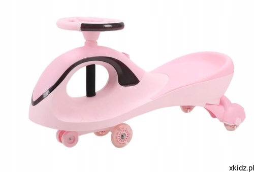 Jeździk grawitacyjny Baby Mix G-Force LED różowy - widok całego pojazdu z boku