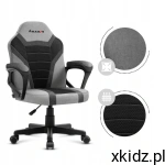 Huzaro FOTEL Gamingowy OBROTOWY dla dzieci Ranger Mesh 1.0 GREY