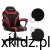 Dziecięcy fotel gamingowy Huzaro Ranger Mesh 1.0 RED z czerwonymi wstawkami, widok z przodu