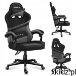 Huzaro FOTEL Gamingowy OBROTOWY GRACZA materiałowy Mesh FORCE 4.4 Grey