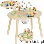 TOOKY TOY Drewniany Stolik Aktywności Safari montessori 1+