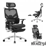 Mark Adler Fotel obrotowy ERGONOMICZNY z podnóżkiem EXPERT 9.6 Black