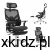 Fotel ergonomiczny z podnóżkiem Mark Adler Expert 9.6 Black – widok całego fotela w kolorze czarnym