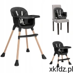 Lorelli Krzesełko do karmienia 3w1 podnóżek tacka stolik Vanilla Black