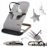 KIDWELL LEŻACZEK BUJACZEK LARO SKŁADANY 2 ZABAWKI PAŁĄK Grey/Wooden 0m+