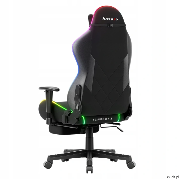 Fotel gamingowy Force 5.7 RGB od tyłu z podświetleniem LED na krawędzi oparcia