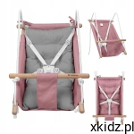 TULANO Leżaczek Kołyska do DOMU OGRODU HOP 40 Pink-Grey 3w1
