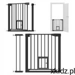 TULANO rozporowa Bramka dla dzieci, zwierząt 75-96 cm GUARDIAN 2.0 Black