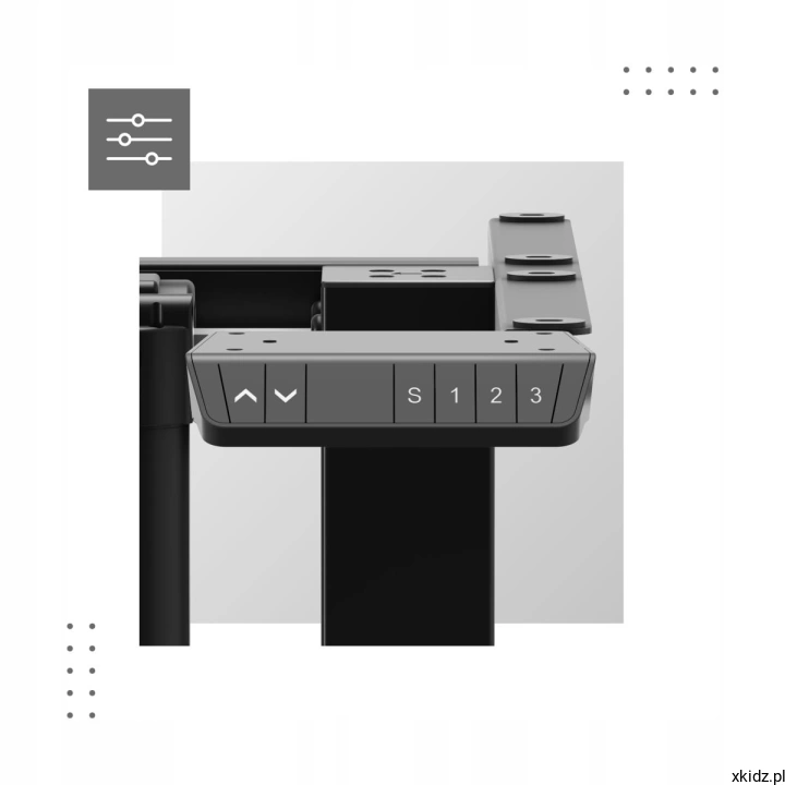 Stelaż elektryczny Xeno 7.6 - panel sterowania z pamięcią trzech ustawień wysokości