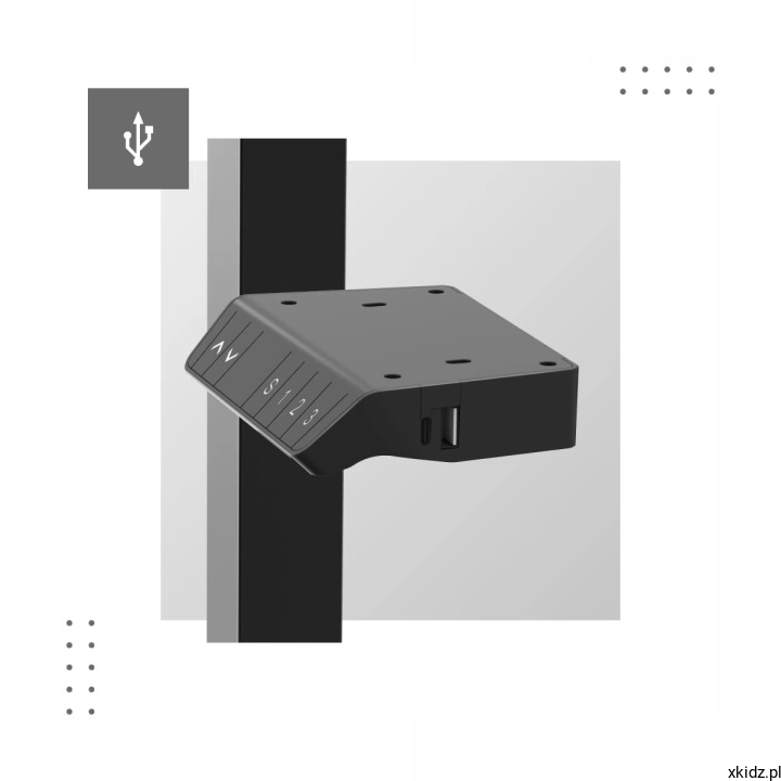 Stelaż Mark Adler Xeno 7.6 - porty USB i USB-C wbudowane w panel sterowania