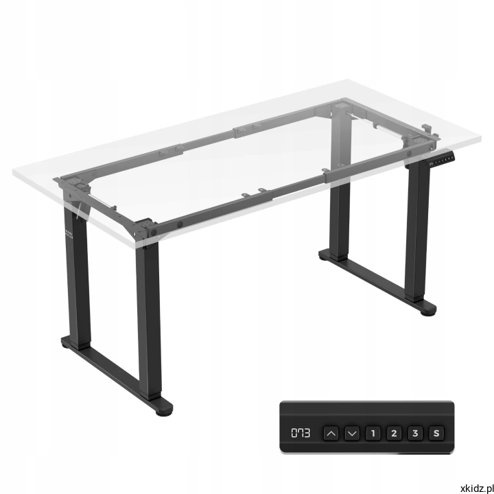 Stelaż elektryczny Mark Adler Xeno 5.0 Black - widok całego stelaża w kolorze czarnym