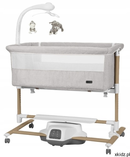 Elektryczne łóżeczko dostawne Carrello Bloom Silk Beige - widok całego łóżeczka