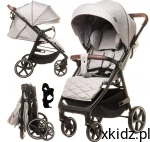 4Baby LEKKI Wózek Spacerowy DUŻE KOŁA 0-22KG +AKCESORIA Stinger PRO Grey