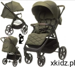 4Baby LEKKI Wózek Spacerowy DUŻE KOŁA 0-22KG +AKCESORIA Stinger PRO Khaki