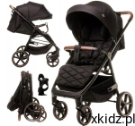 4Baby LEKKI Wózek Spacerowy DUŻE KOŁA 0-22KG +AKCESORIA Stinger PRO Black