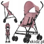 Lorelli Wózek spacerowy 22kg parasolka lekka z daszkiem 4kg VAYA Pink