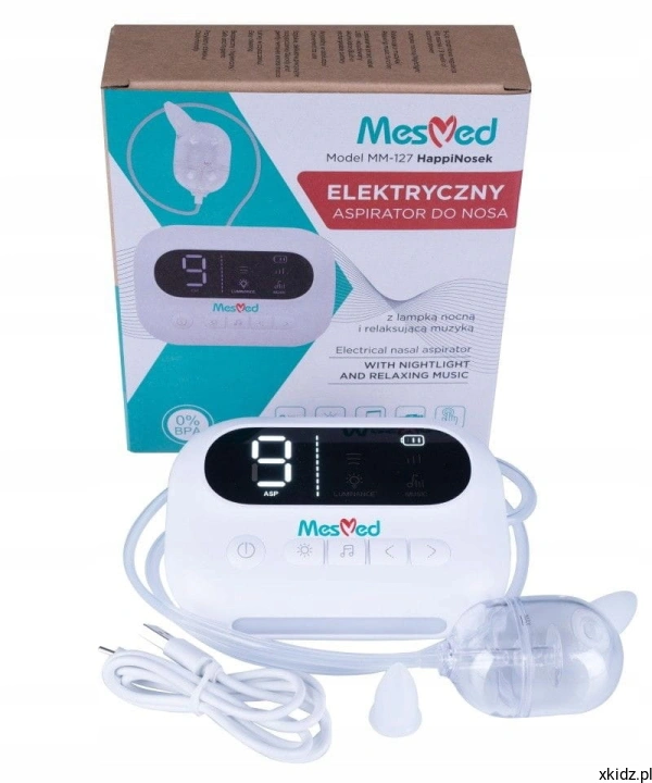 Aspirator elektryczny do nosa MesMed HappiNosek MM-127 - widok całego urządzenia