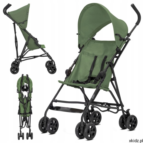 Wózek parasolka Lorelli Vaya Green do 22 kg - widok całego wózka w kolorze zielonym