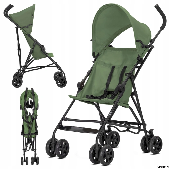 Wózek parasolka Lorelli Vaya Green do 22 kg - widok całego wózka w kolorze zielonym