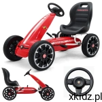 Milly Mally Gokart na pedały dla dzieci 3-9 lat ABARTH hamulec RED