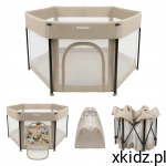 TULANO Kojec dziecięcy składany plac zabaw 125x125 COZY 30 Beige